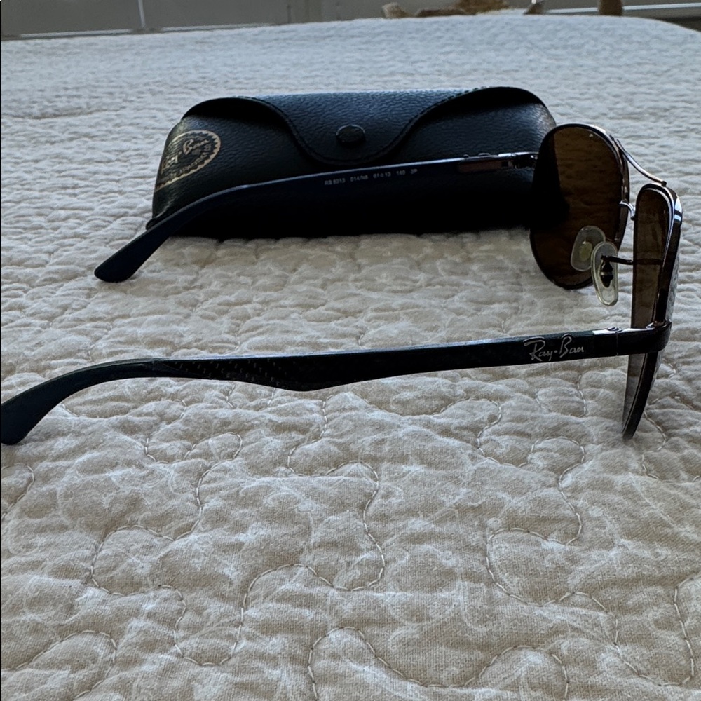 Ray-Ban Brown Aviator Sunglasses with Black Case - Picture 3 of 9